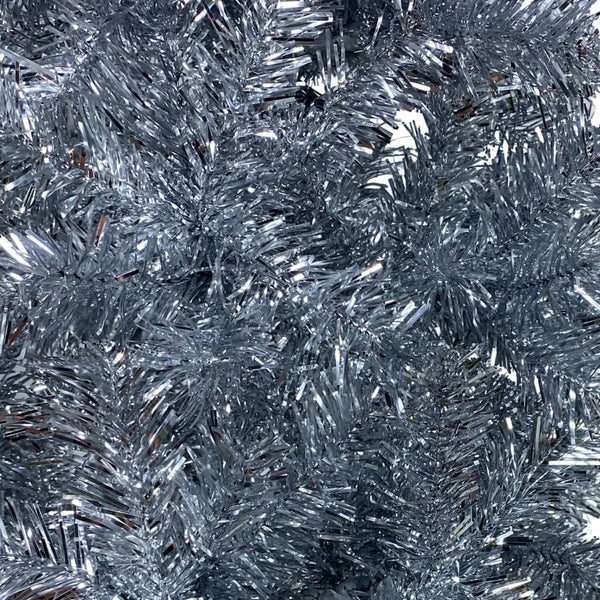 vidaXL Sapin de Noël artificiel fin Argenté 120 cm