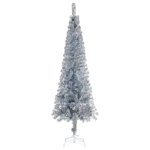 Schlanker Silberner Weihnachtsbaum 210cm