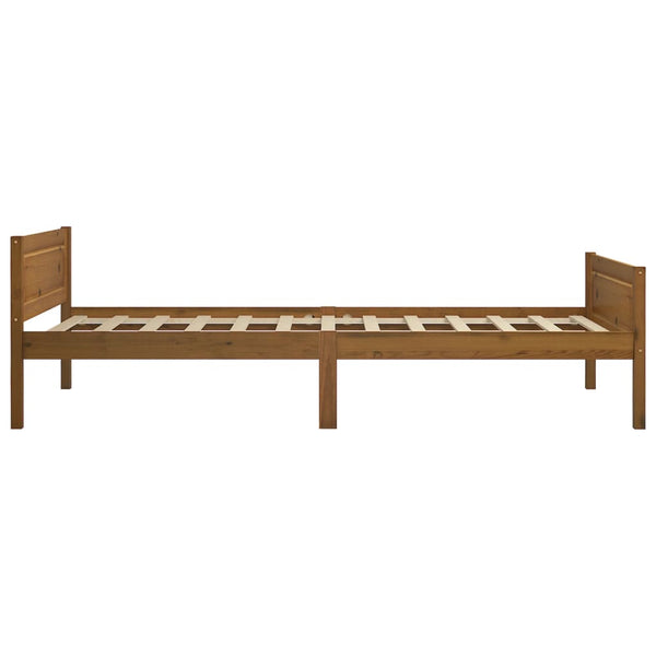 Massivholzbett Kiefer 100x200 cm Honigbraun