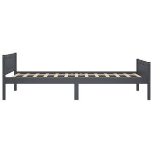 Massivholzbett Kiefer Grau 100x200 cm