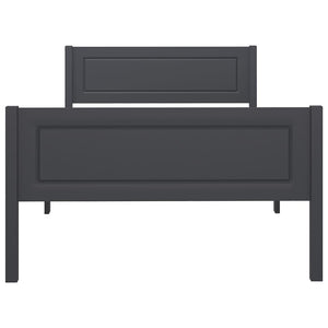 Massivholzbett Kiefer Grau 100x200 cm