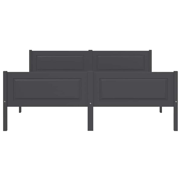 Massivholzbett Kiefer Grau 120x200