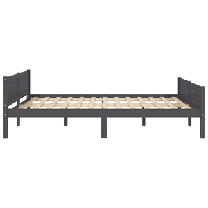 Massivholzbett Kiefer Grau 120x200