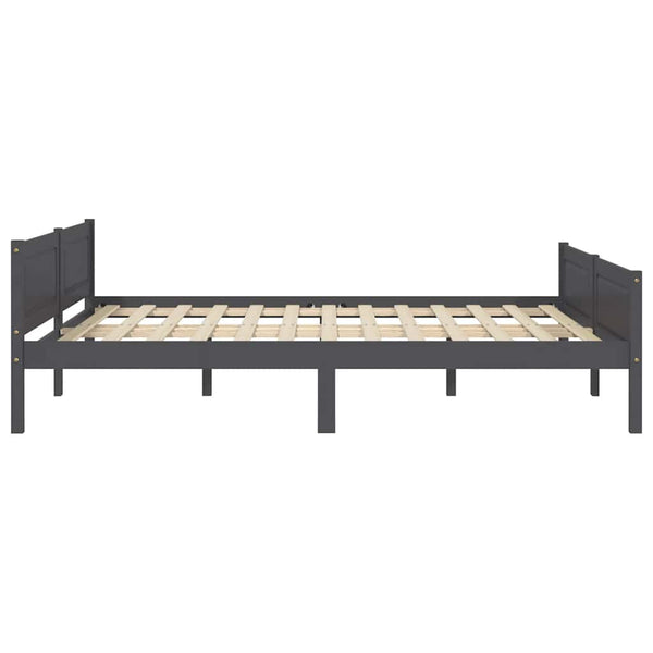 Massivholzbett Kiefer Grau 120x200