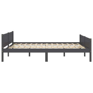 Massivholzbett Kiefer Grau 140x200 cm