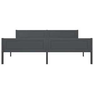 Massivholzbett Kiefer Grau 180x200