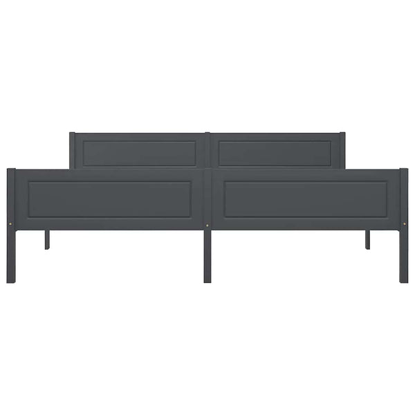 Massivholzbett Kiefer Grau 180x200
