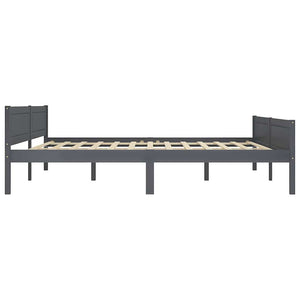 Massivholzbett Kiefer Grau 180x200