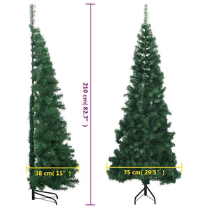 Künstlicher Eck-Weihnachtsbaum Grün 210cm
