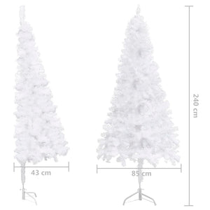 Weißer Eck-Weihnachtsbaum 240cm