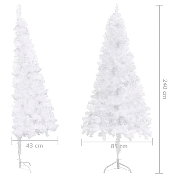 Weißer Eck-Weihnachtsbaum 240cm