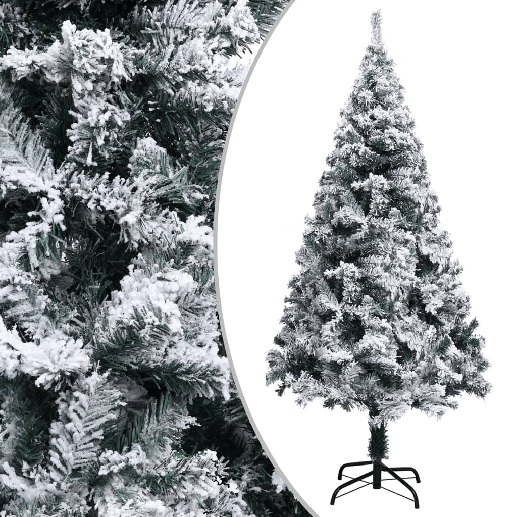 Künstlicher Weihnachtsbaum Grün mit Schnee 120cm