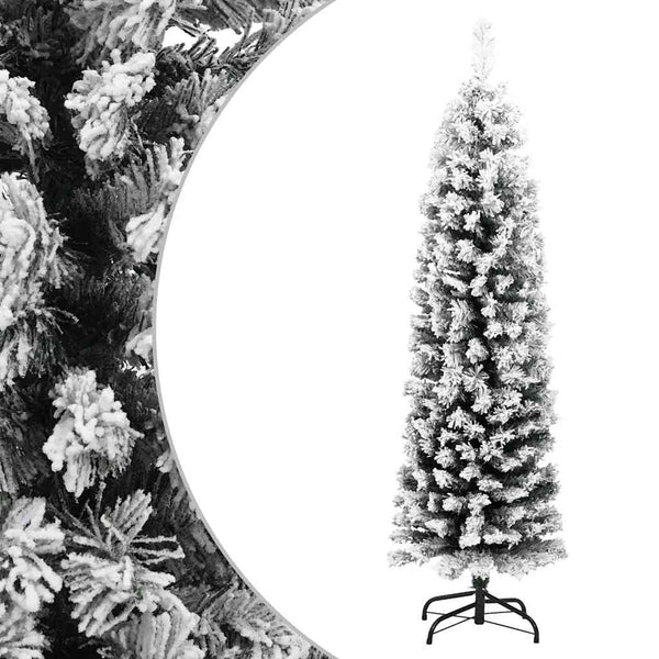 Schlanker, beschneiter Weihnachtsbaum, 120 cm