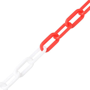 Absperrkette Rot und Weiß 100 m Ø8 mm Kunststoff