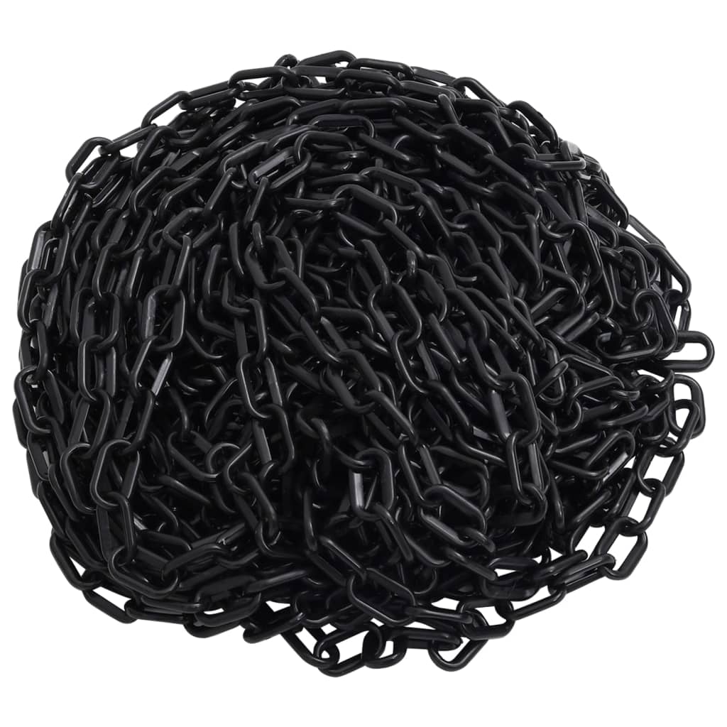 vidaXL Chaîne de délimitation noire 30 m Ø4 mm plastique