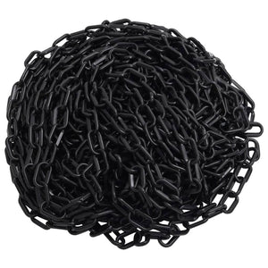 vidaXL Chaîne de délimitation noire 100 m Ø 4 mm plastique