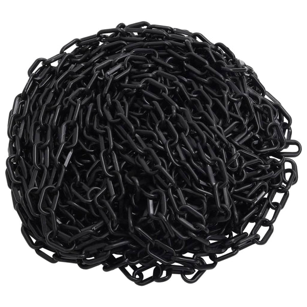 vidaXL Chaîne de délimitation noire 100 m Ø 4 mm plastique