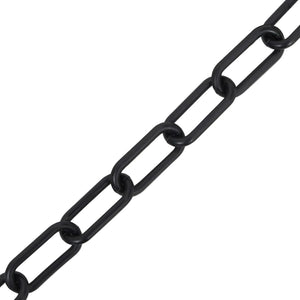 vidaXL Chaîne de délimitation noire 100 m Ø 4 mm plastique