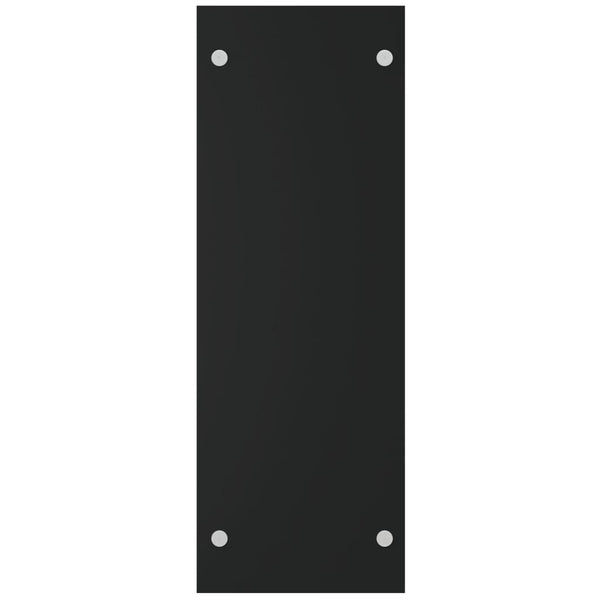 Brennholzregal Schwarz Hartglas 40x35x100 cm