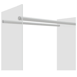 Transparentes Brennholzregal aus Glas, 80x35x100 cm
