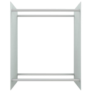 vidaXL Range-bûches Blanc 80x35x100 cm Verre trempé