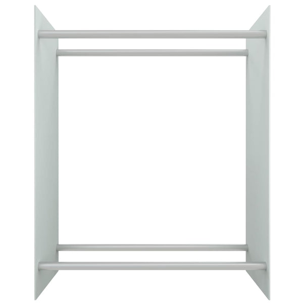 vidaXL Range-bûches Blanc 80x35x100 cm Verre trempé