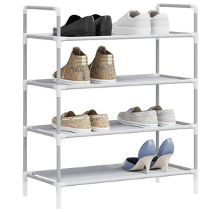 Schuhregal Silber 4 Böden