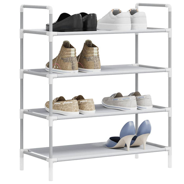 Schuhregal Silber 4 Böden