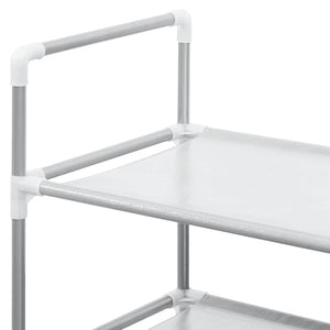 Schuhregal Silber 4 Böden