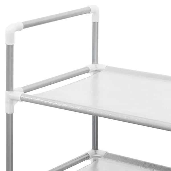 Schuhregal Silber 4 Böden