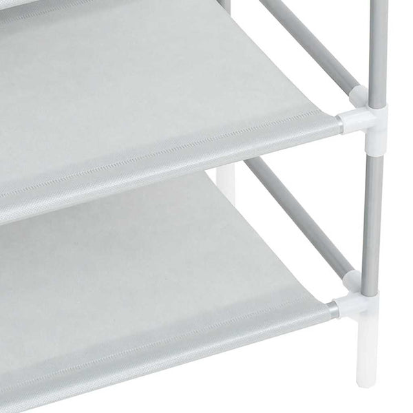 Schuhregal Silber 4 Böden