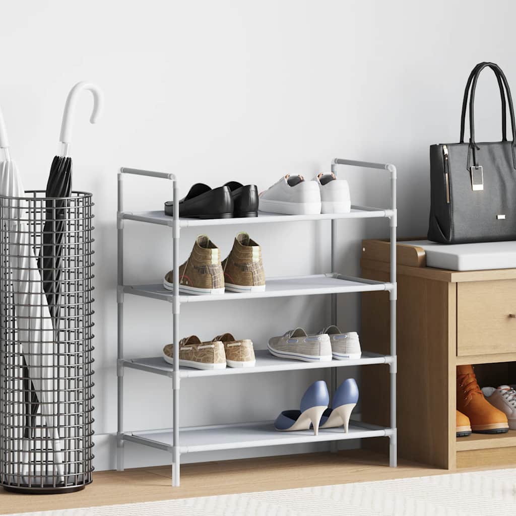 Schuhregal Silber 4 Böden