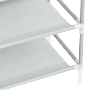 Schuhregal Silber mit 8 Ablagen