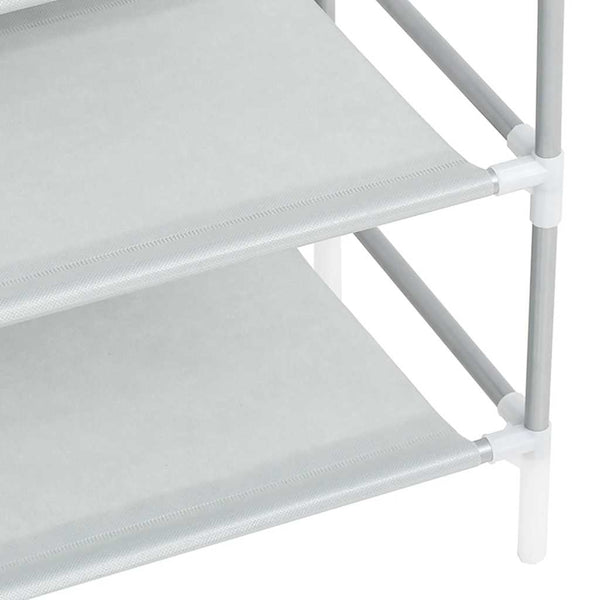 Schuhregal Silber mit 8 Ablagen