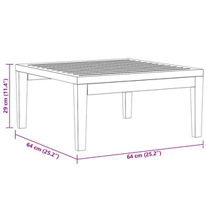 Gartentisch 64x64x29 cm Massivholz Akazie