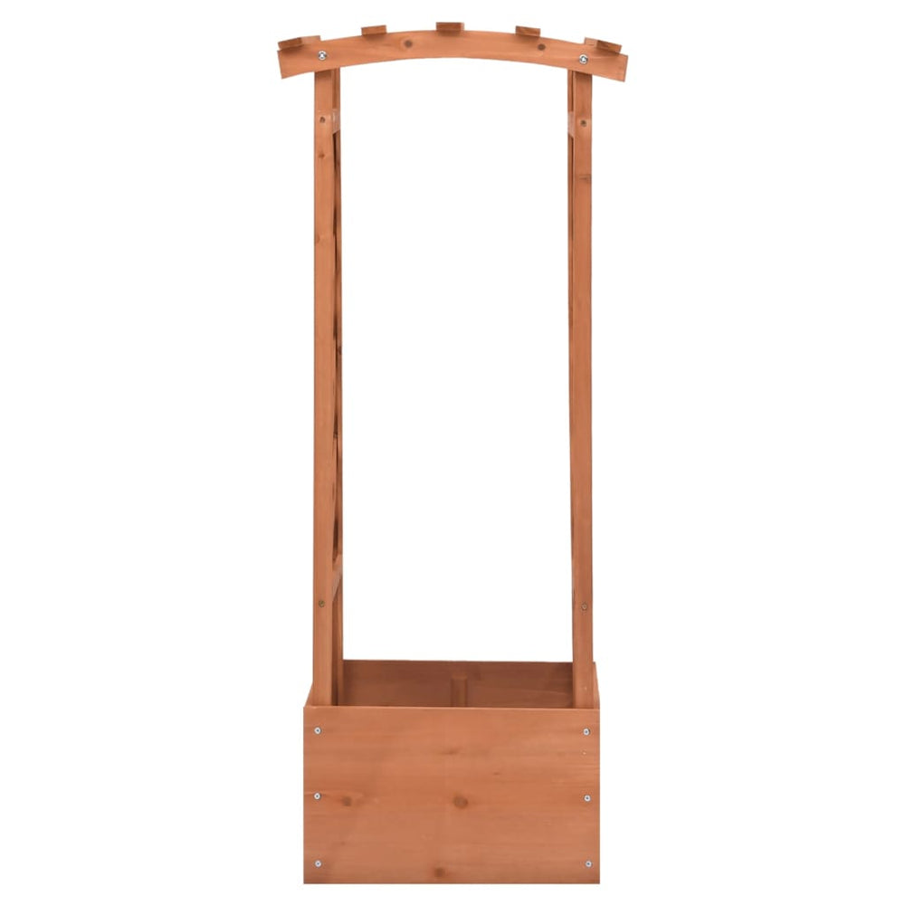 vidaXL Jardinière avec treillis 49x39x117 cm bois de sapin
