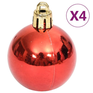 70-teiliges Weihnachtskugel-Set Gold und Rot