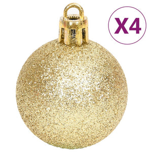 70-teiliges Weihnachtskugel-Set Gold und Rot