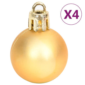 70-teiliges Weihnachtskugel-Set Gold und Rot