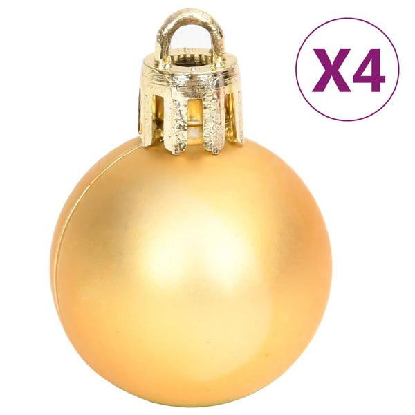 70-teiliges Weihnachtskugel-Set Gold und Rot