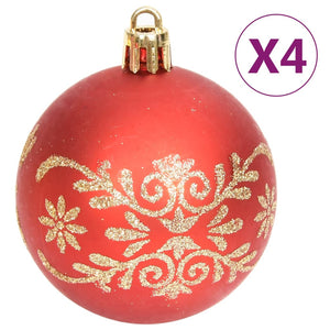 70-teiliges Weihnachtskugel-Set Gold und Rot