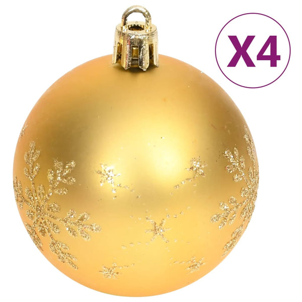 70-teiliges Weihnachtskugel-Set Gold und Rot