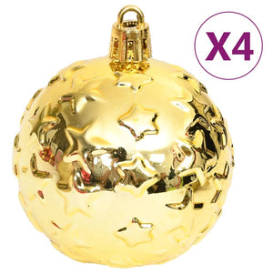 70-teiliges Weihnachtskugel-Set Gold und Rot
