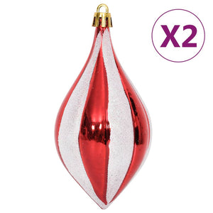 Weihnachtskugel Set Rot Weiß 64-teilig