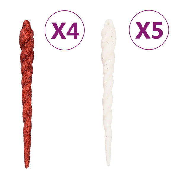 Weihnachtskugel Set Rot Weiß 64-teilig