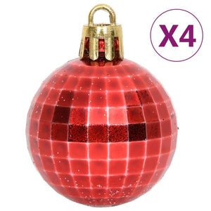 Weihnachtskugel Set Rot Weiß 64-teilig