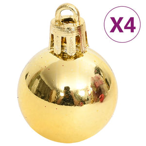 108-tlg. Weihnachtsbaumkugel Set Gold & Rot