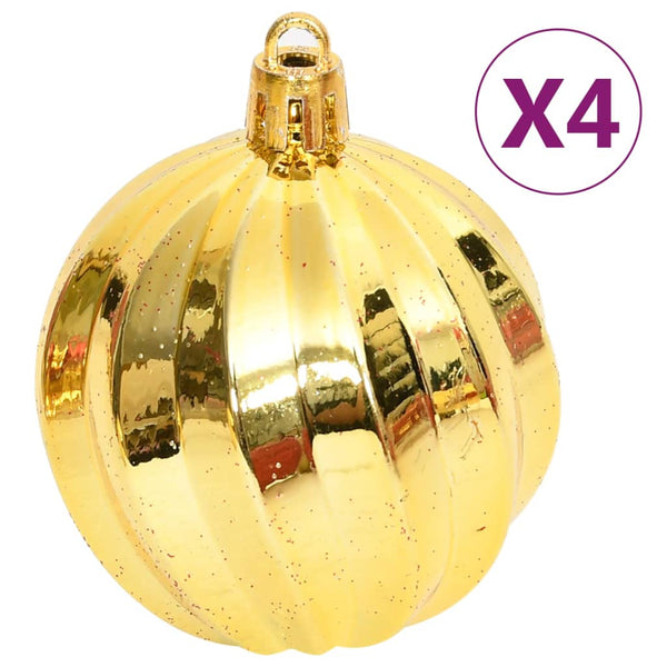 108-tlg. Weihnachtsbaumkugel Set Gold & Rot