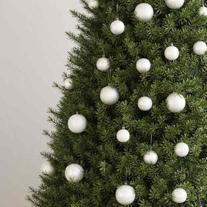 Weihnachtskugeln Set, 100-teilig, Weiß
