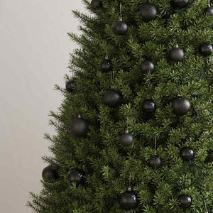 100er Weihnachtskugel Set - Schwarz